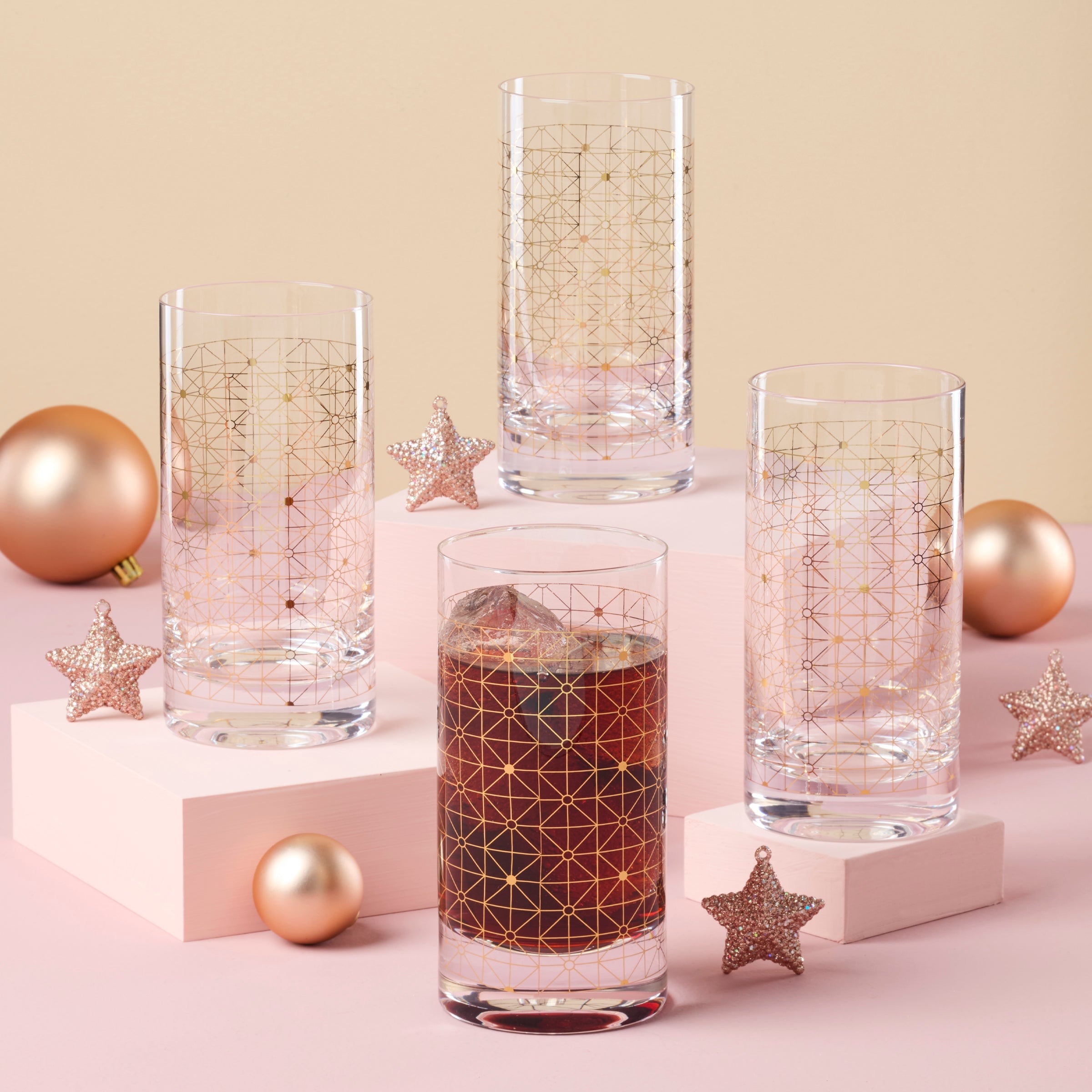 Tuscany Classics Gold Dust Highball Glasses. Set of 4 - Image 3