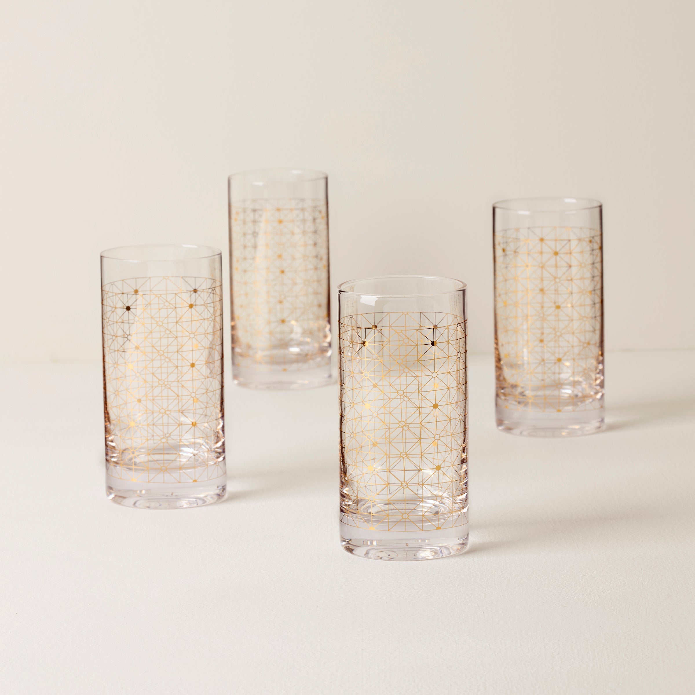 Tuscany Classics Gold Dust Highball Glasses. Set of 4