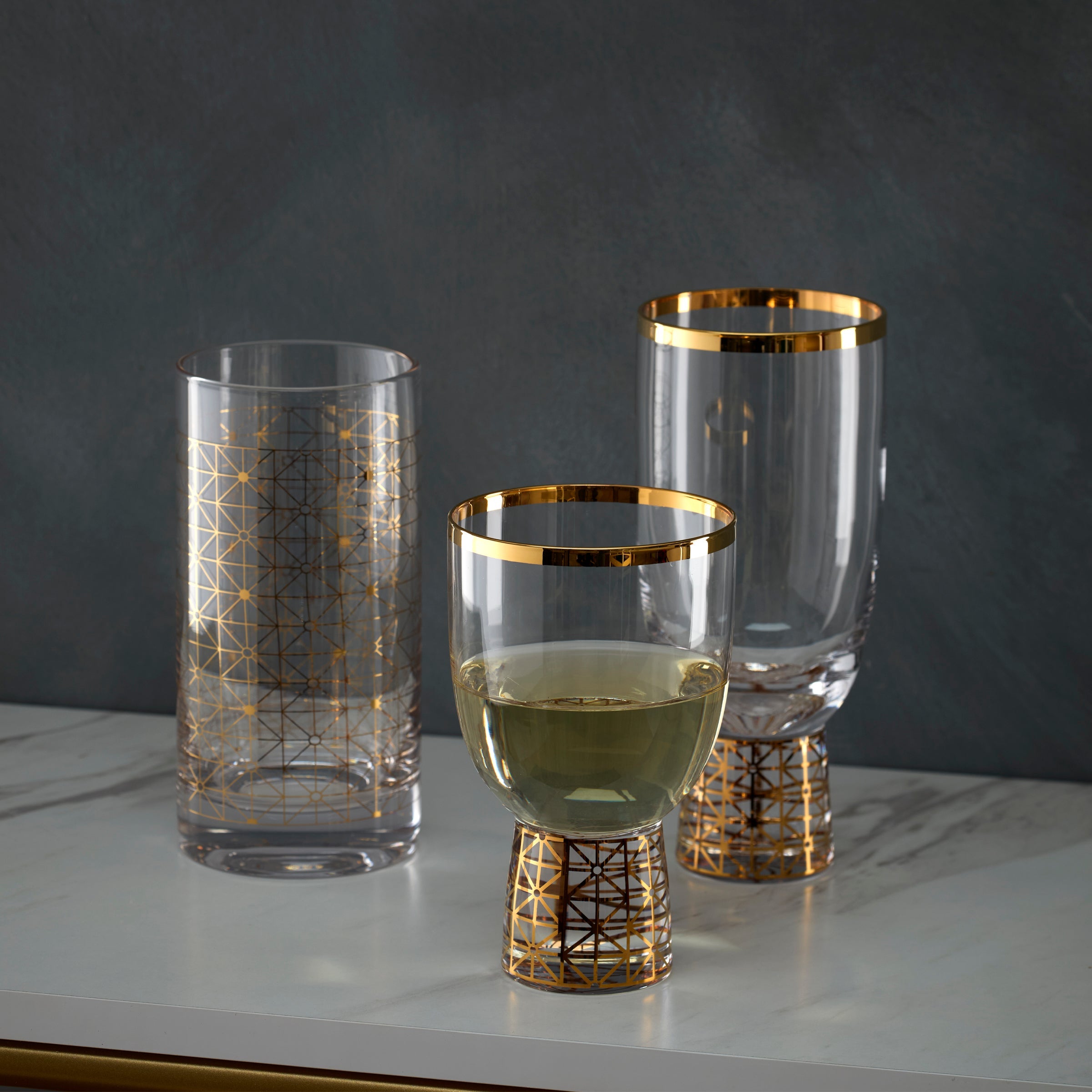 Tuscany Classics Gold Dust Highball Glasses. Set of 4 - Image 4