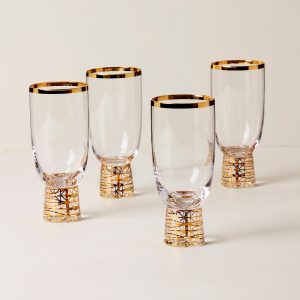 Tuscany Classics Gold Frost All-Purpose Glasses. Set Of 4
