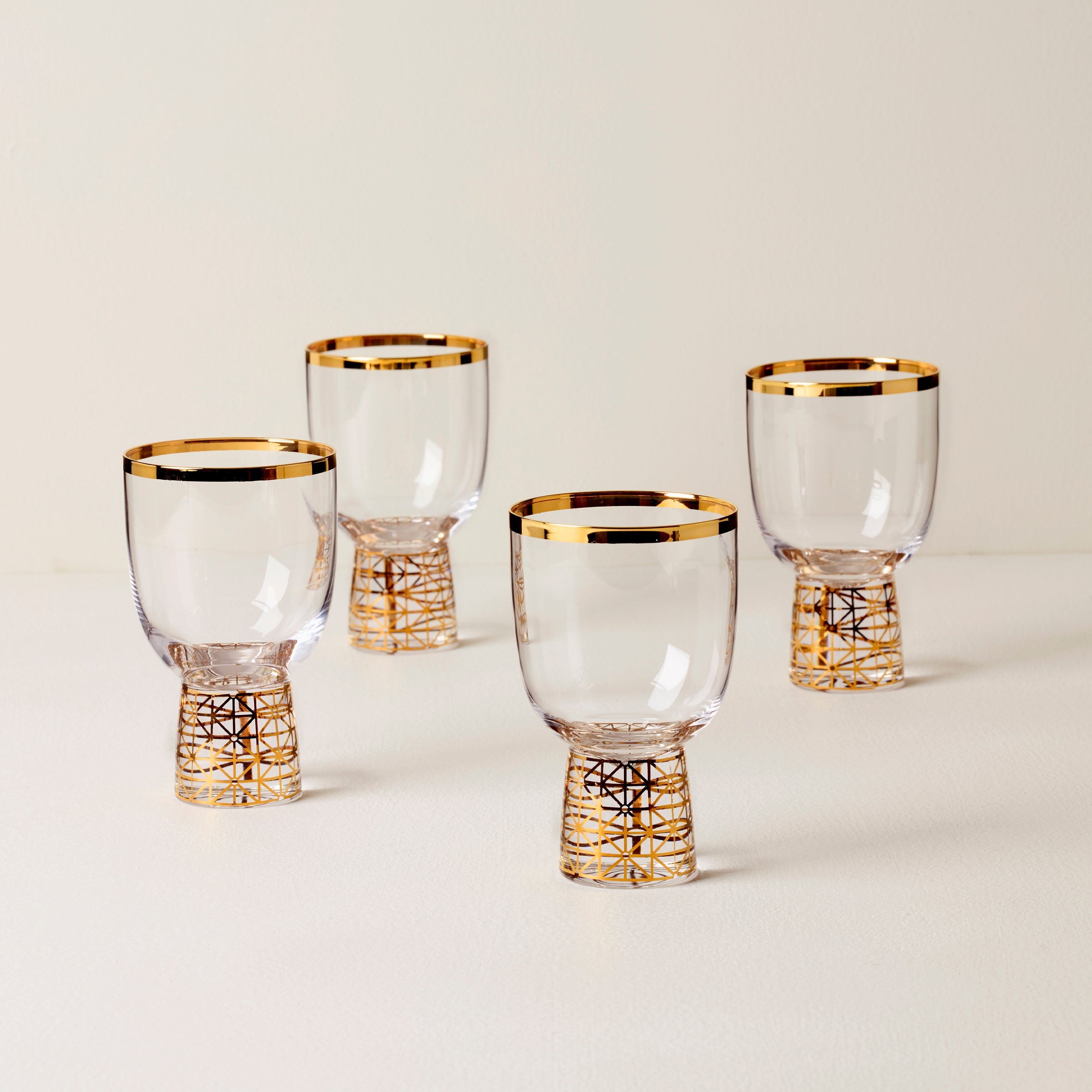 Tuscany Classics Gold Frost Wine Glasses. Set of 4