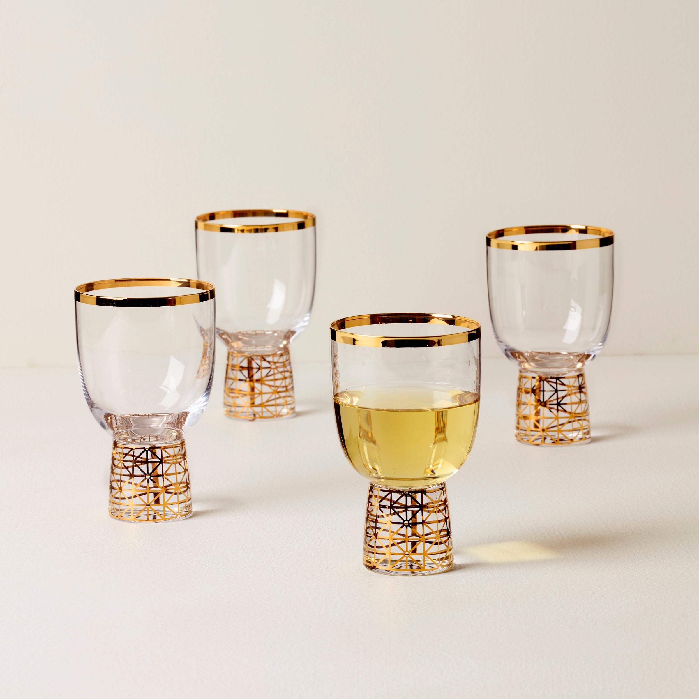Tuscany Classics Gold Frost Wine Glasses. Set of 4 - Image 2