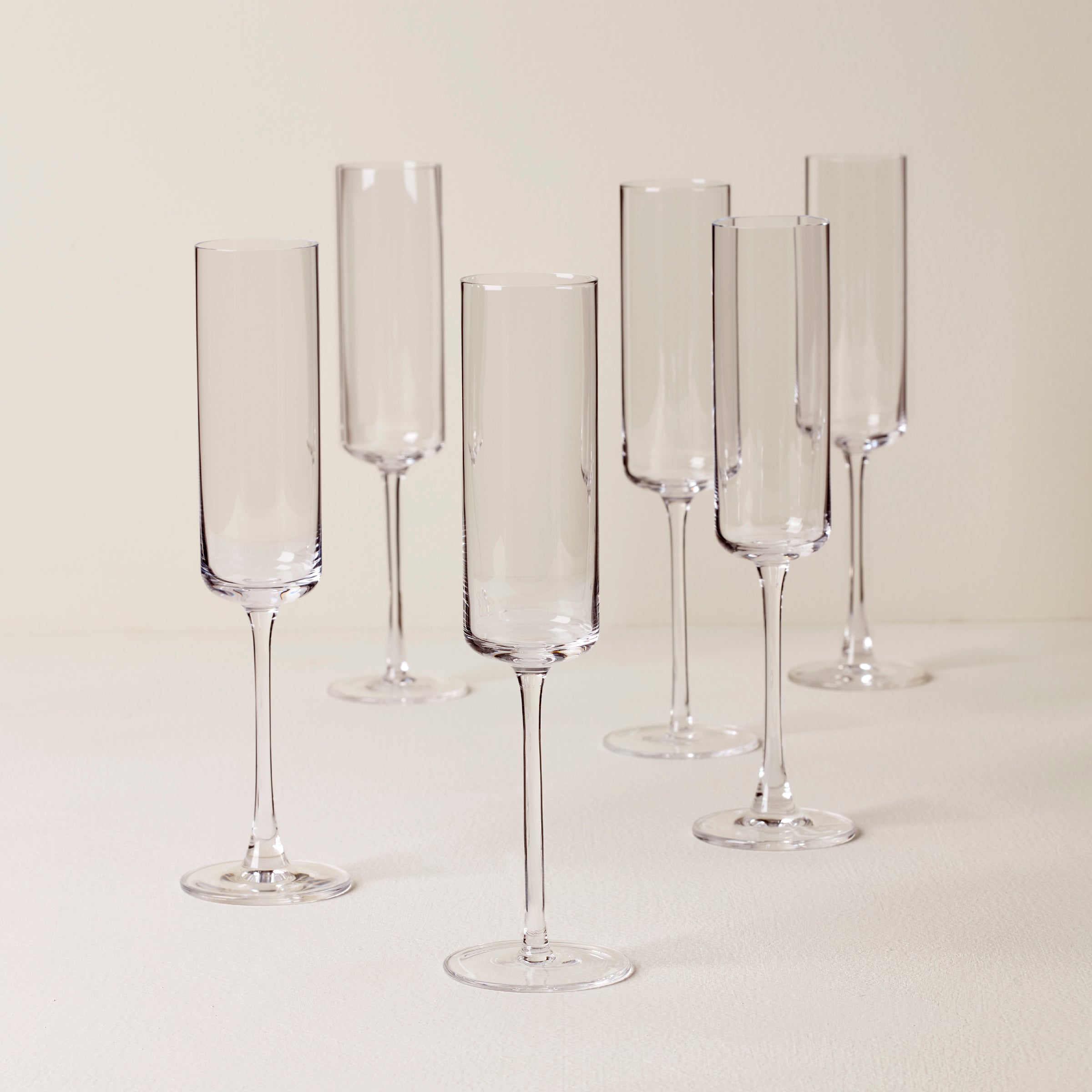 Tuscany Classics Straight Flute Glasses. Set of 6