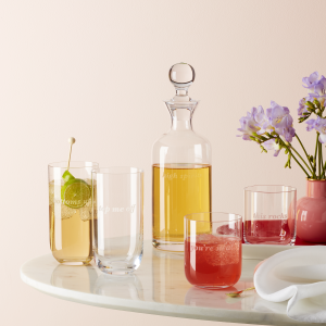Alternative view of Bottoms Up & Top Me Off Highball Glasses. Set of 2