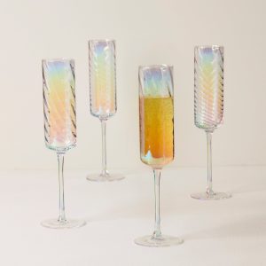 Alternative view of Tuscany Classics Iridescent Flute Glasses. Set of 4