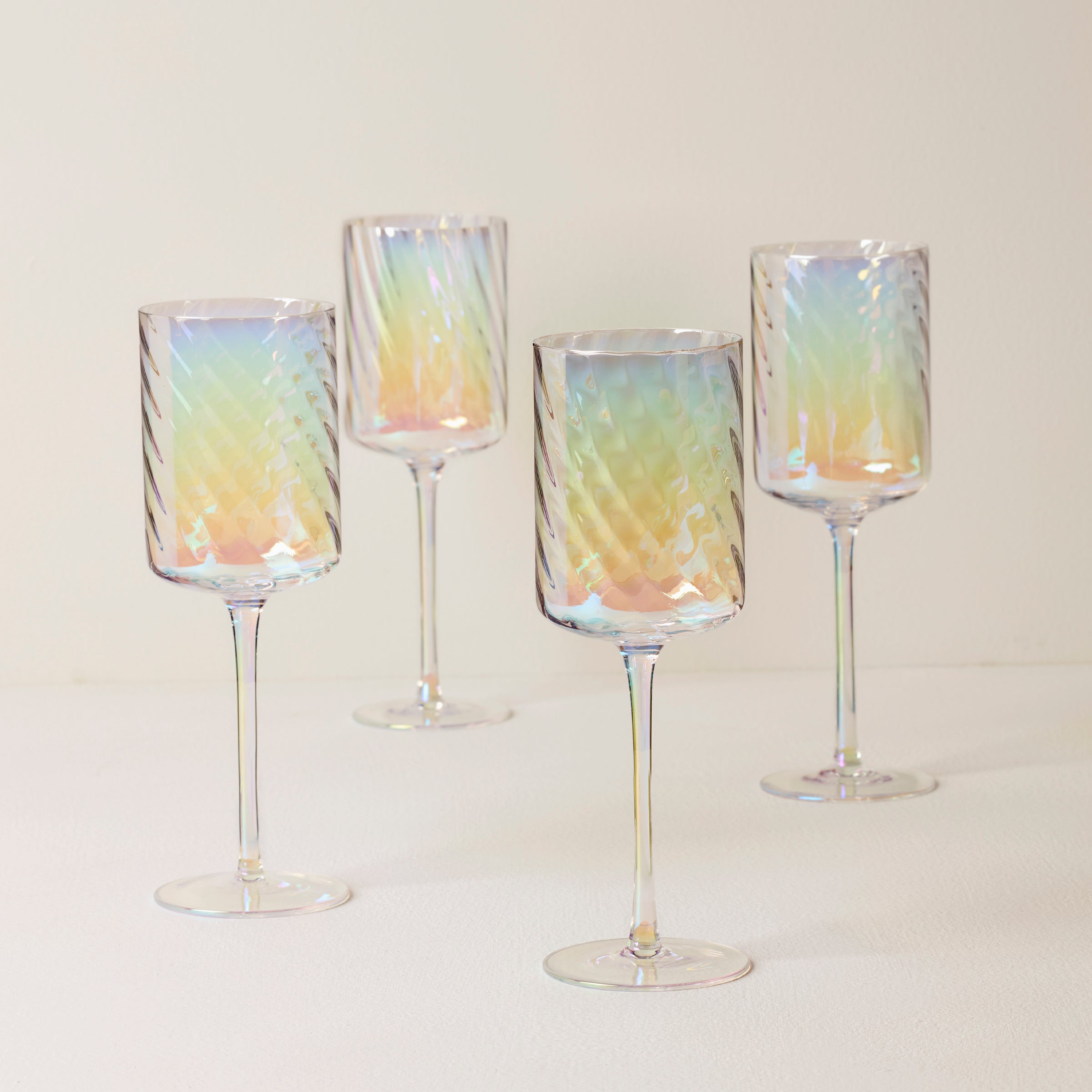 Tuscany Classics Iridescent Red Wine Glasses. Set of 4