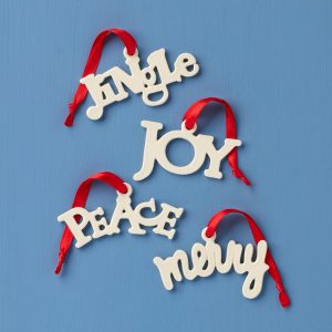 Sentiment Charms 4-Piece Ornament Set