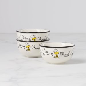 Alternative view of Chef Snoopy Mini Bowls. Set of 3