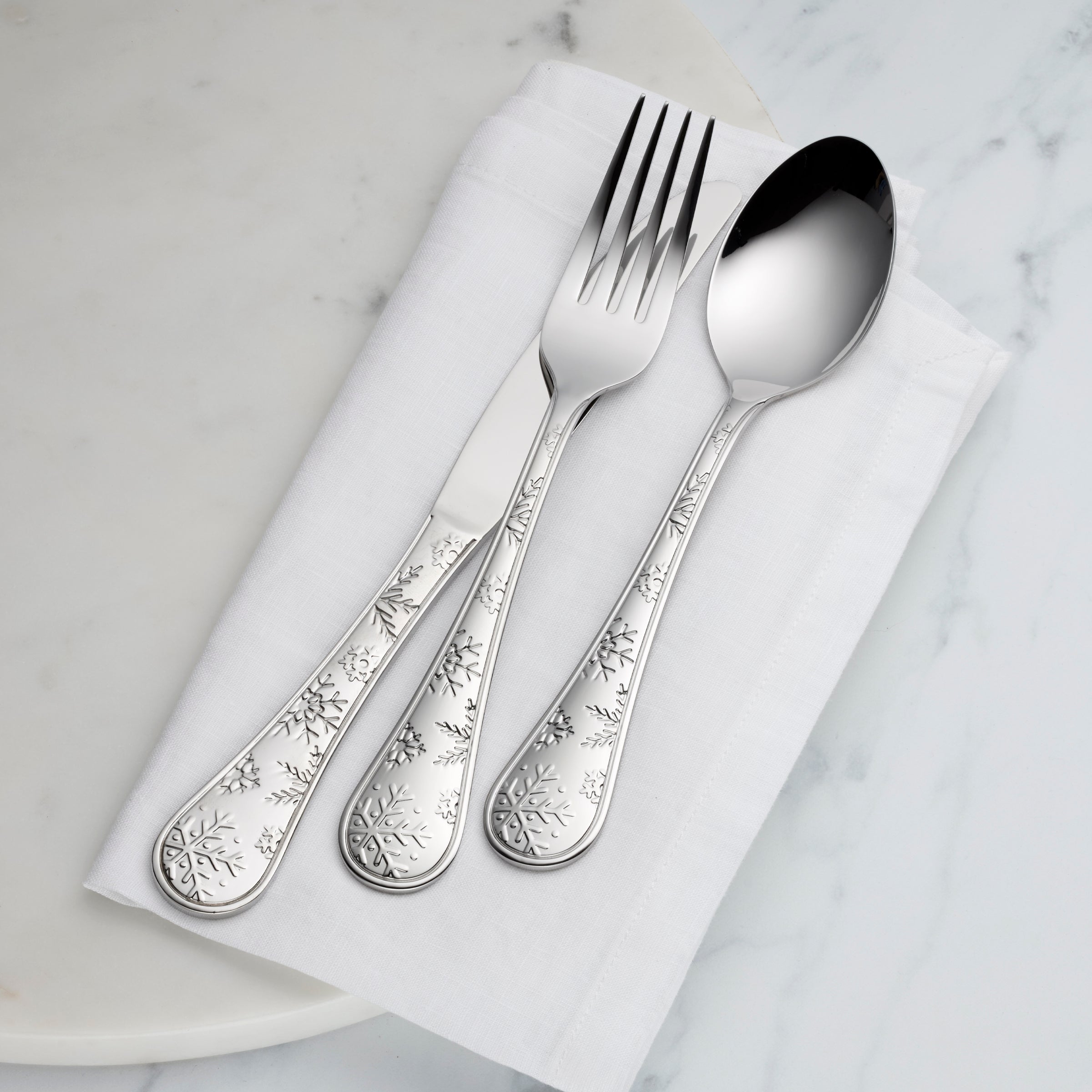 Snowflake Wishes 12-Piece Flatware Set - Image 4