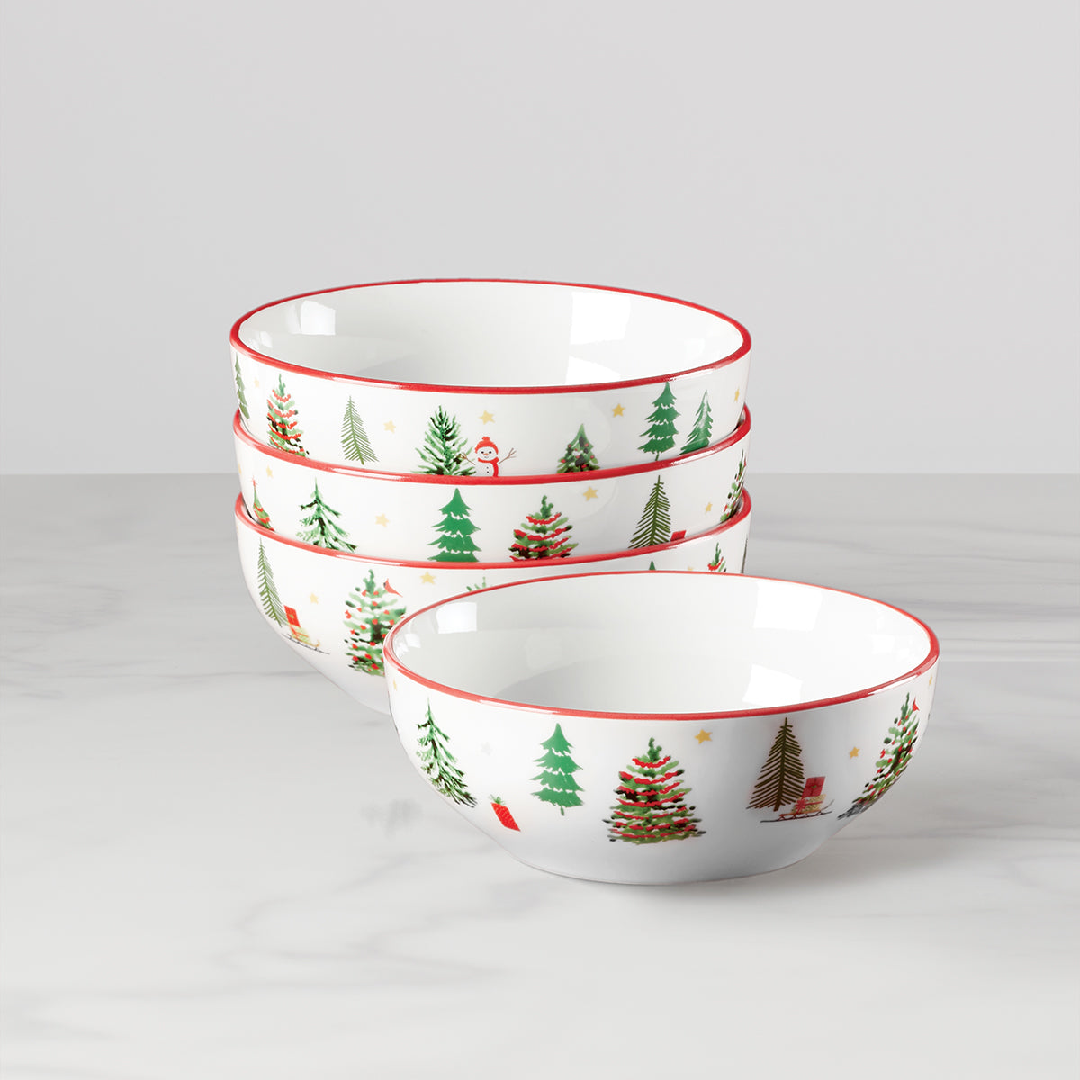 Merry & Bright All-Purpose Bowls. Set of 4