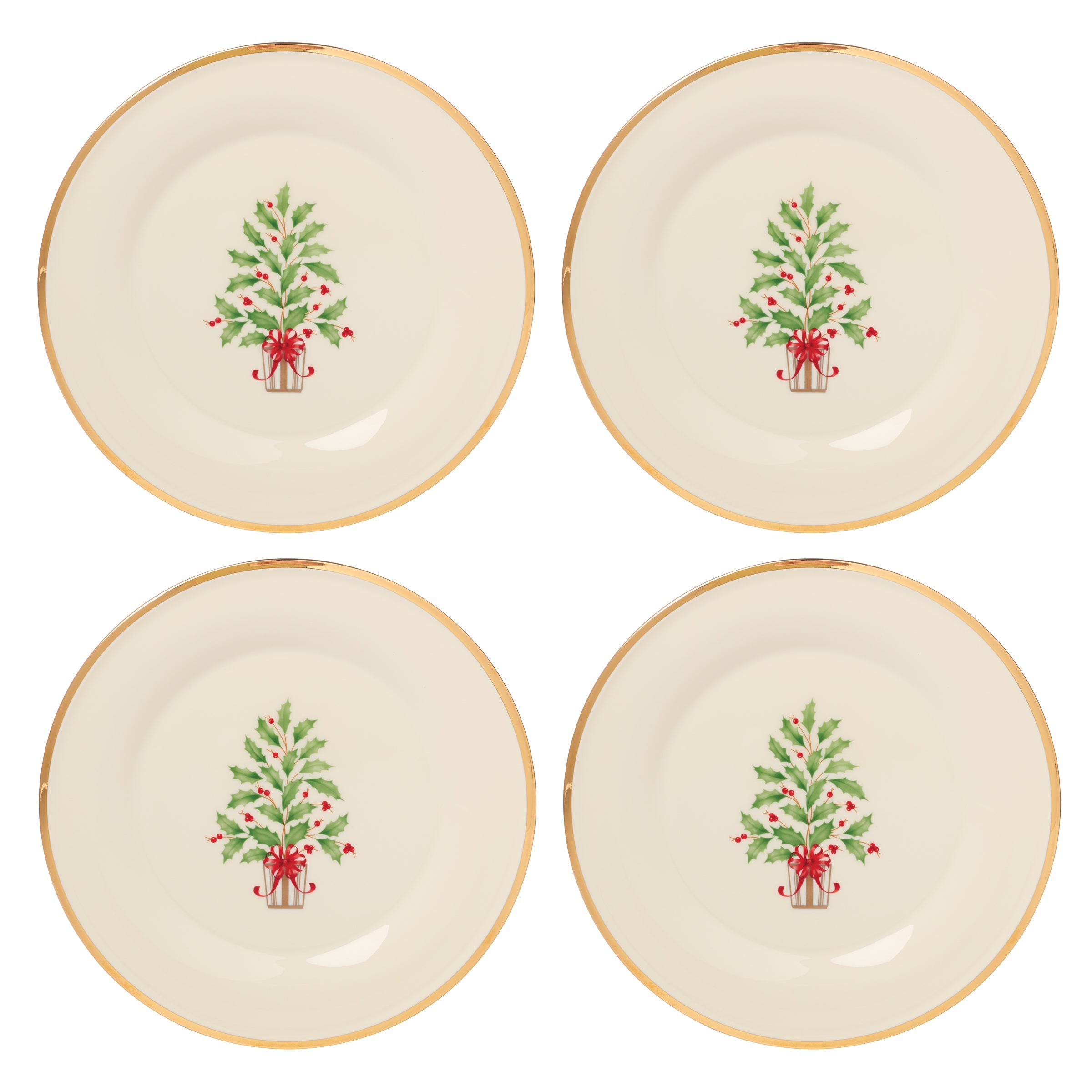 Holiday Tree Accent Plates. Set of 4 - Image 4