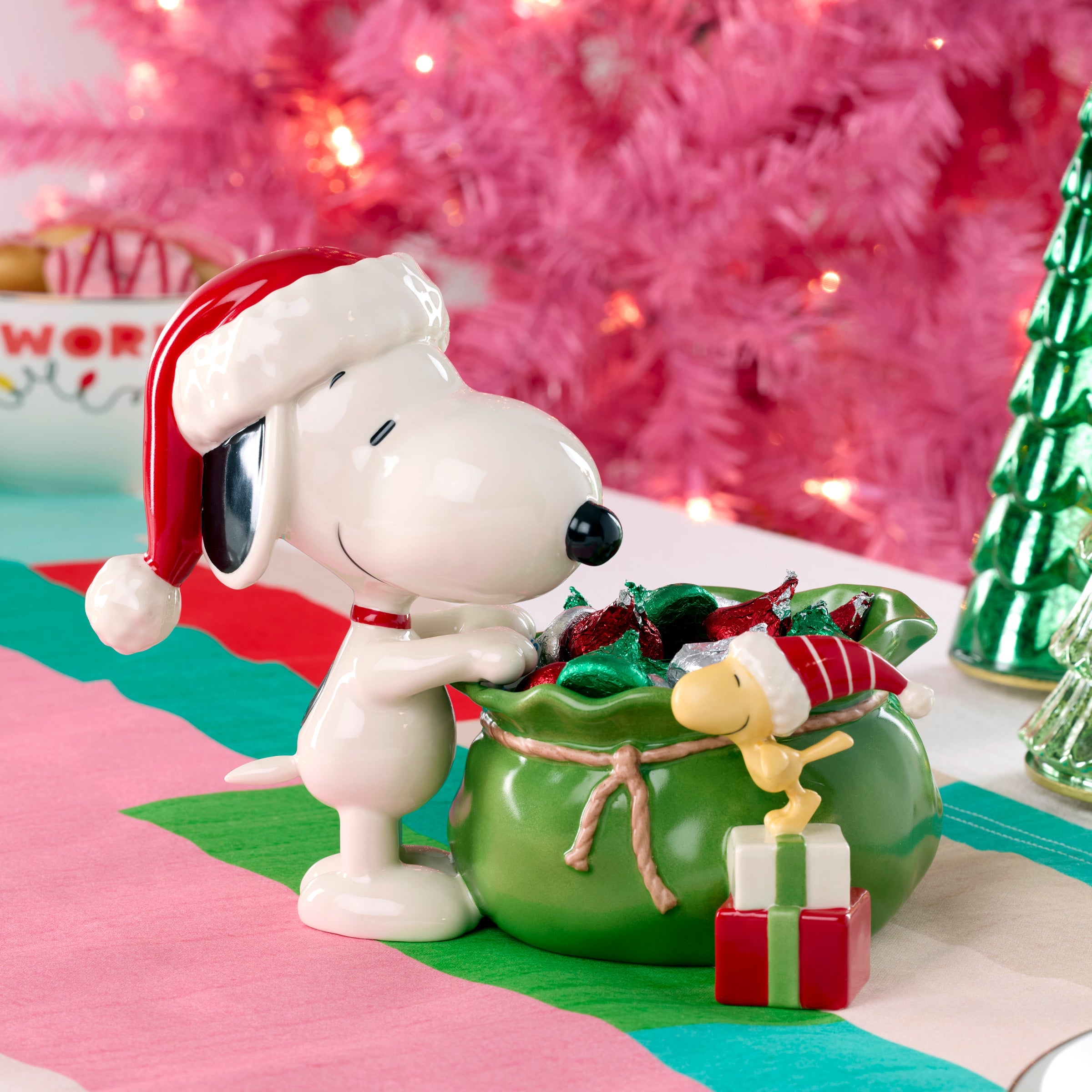 Snoopy Christmas Santa Sack Candy Bowl - Image 4