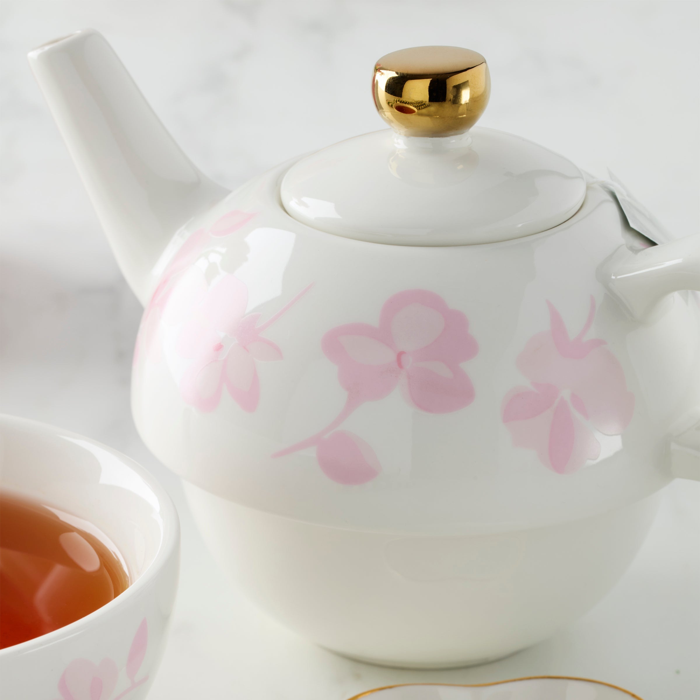 Spring Pansies Tea For One with Tea Bag Holder - Image 4