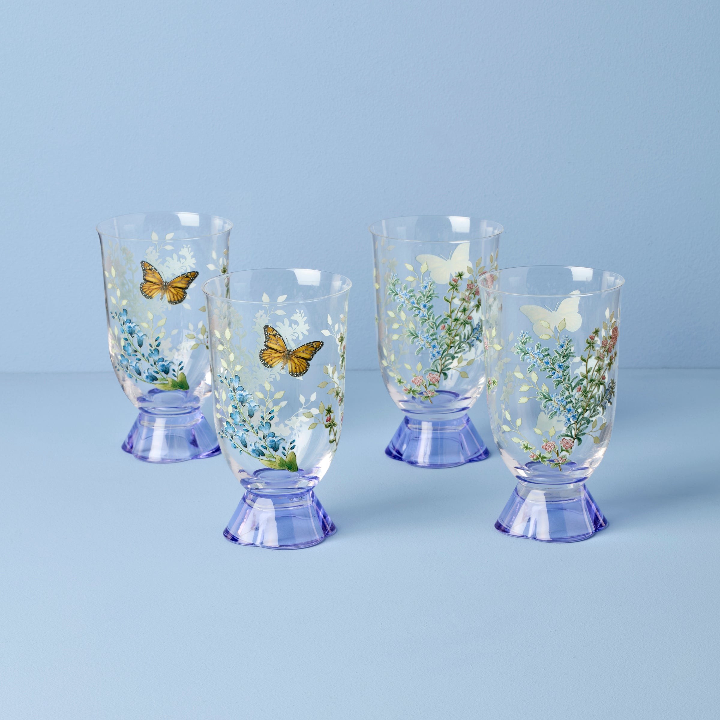 Butterfly Meadow Herbs Tall Tumblers. Set of 4 - Image 2