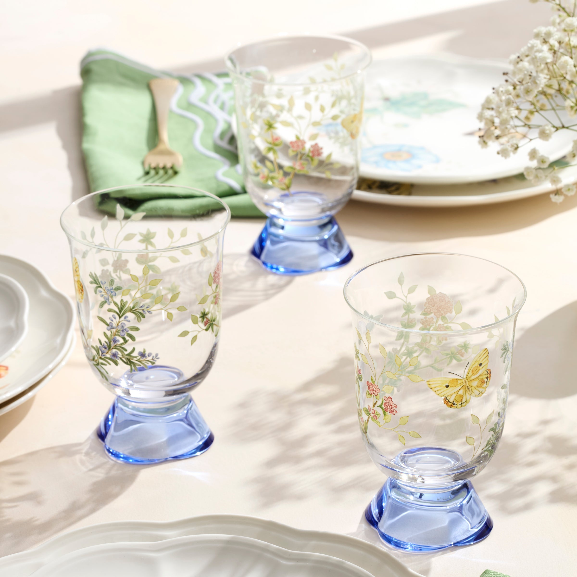 Butterfly Meadow Herbs Short Tumblers. Set of 4 - Image 2