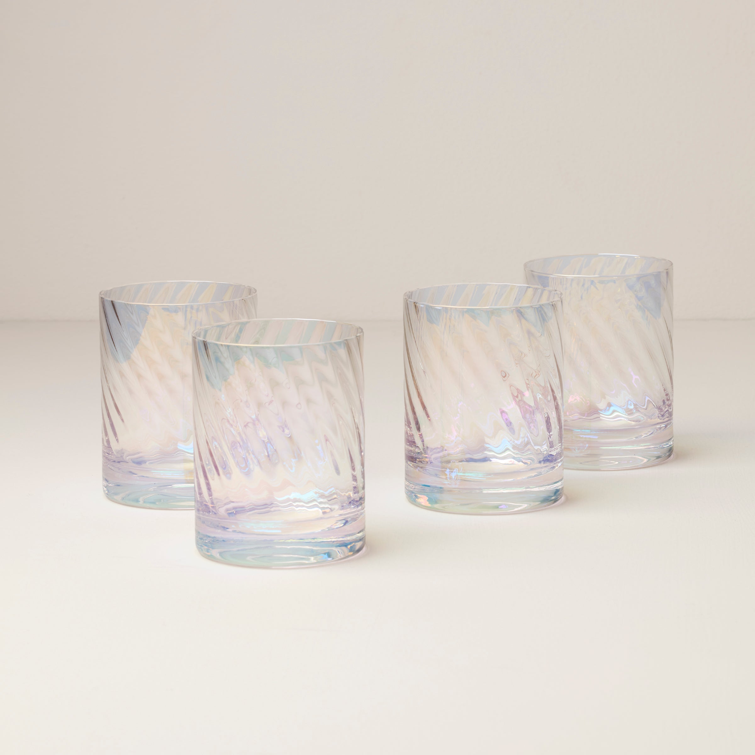 Tuscany Classics Iridescent Double Old-Fashioned Glasses. Set of 4