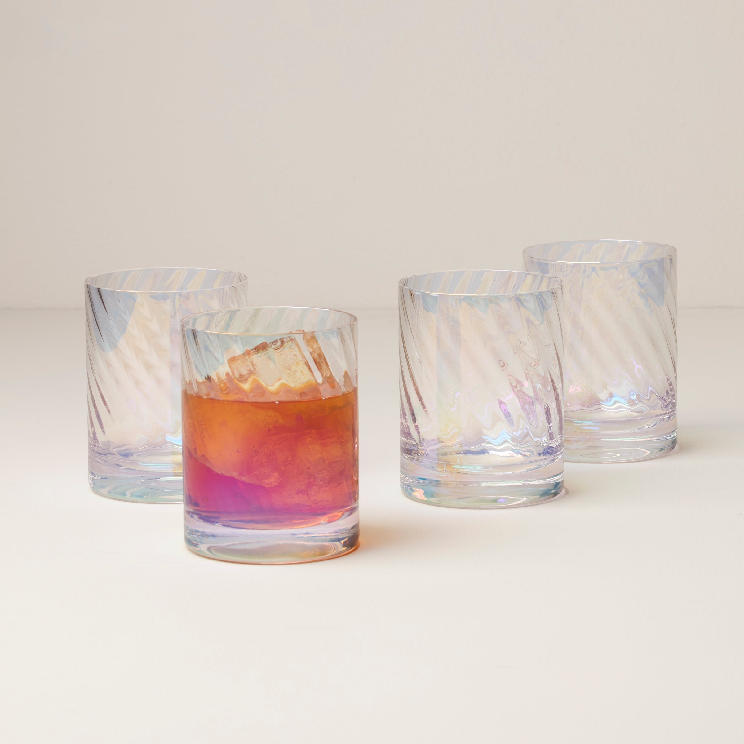 Tuscany Classics Iridescent Double Old-Fashioned Glasses. Set of 4 - Image 2