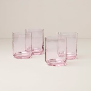 Tuscany Stackable Blush Tall Glasses. Set of 4