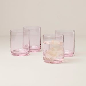 Alternative view of Tuscany Stackable Blush Tall Glasses. Set of 4