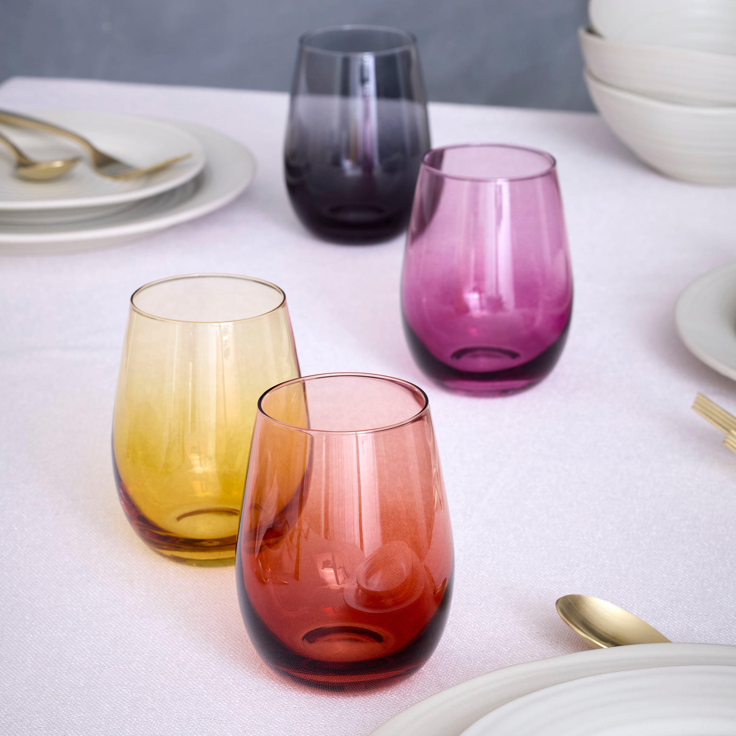 Golden Hour Stemless Wine Glasses. Set of 4 - Image 3