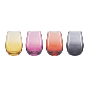 Golden Hour Stemless Wine Glasses. Set of 4