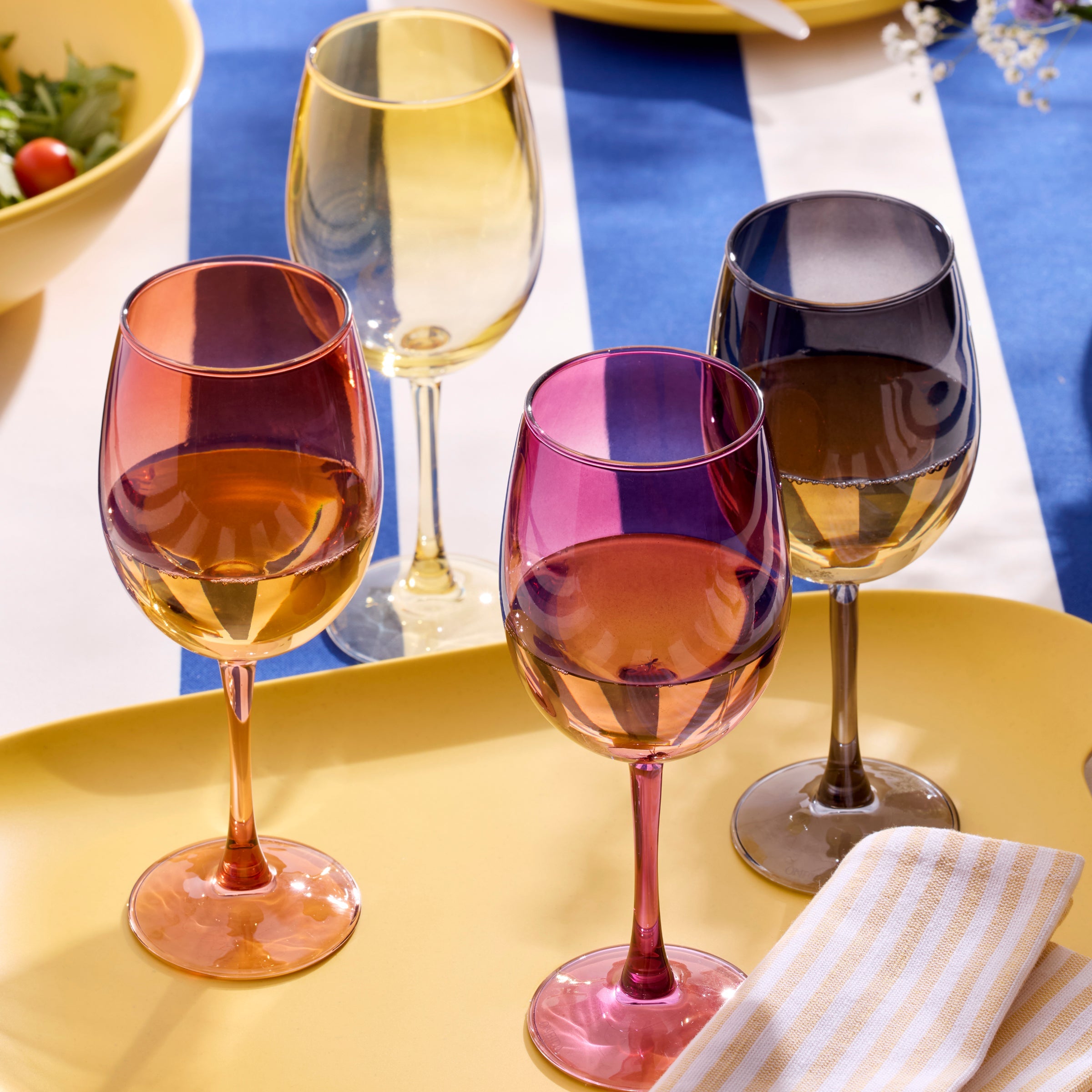 Golden Hour All-Purpose Wine Glasses. Set of 4 - Image 5