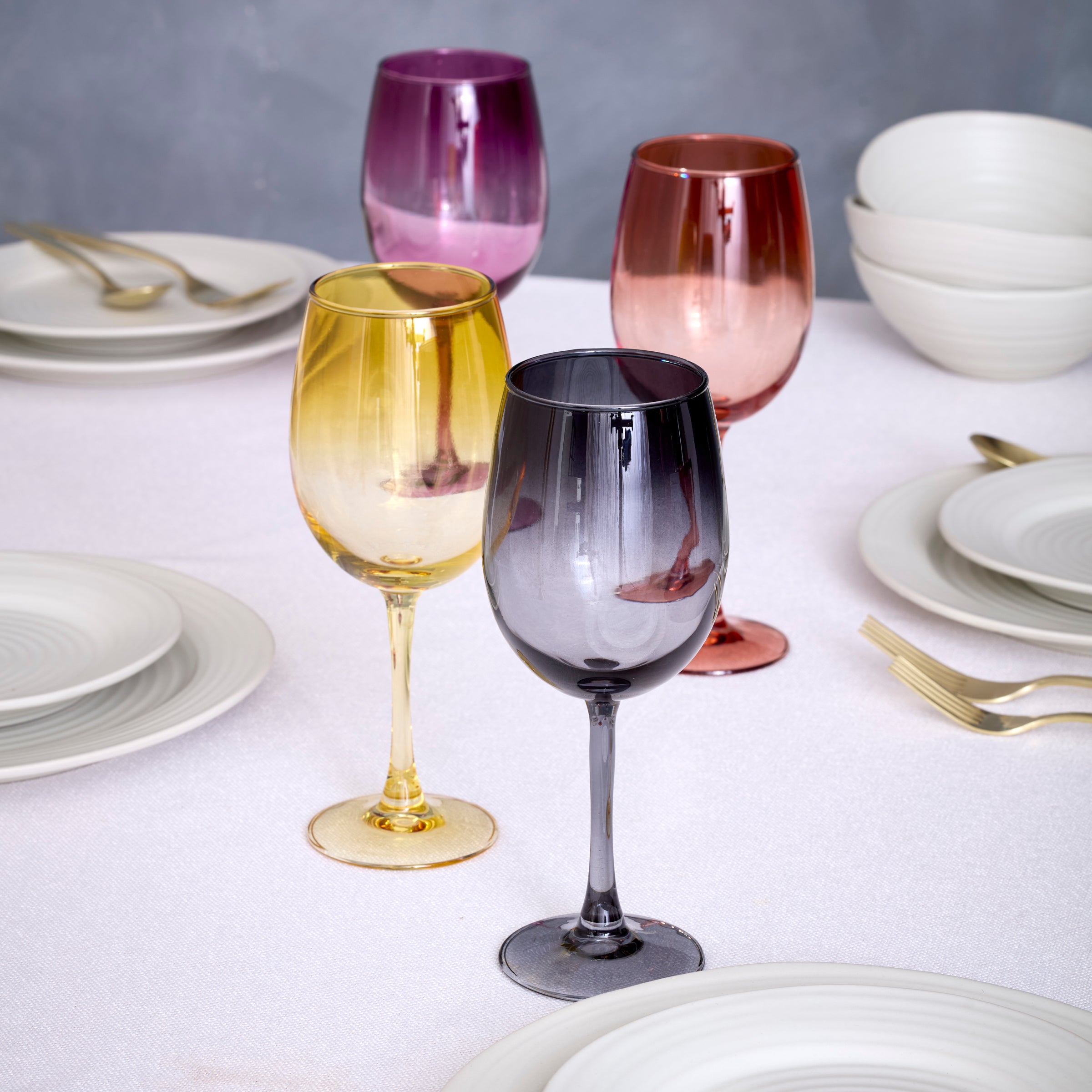 Golden Hour All-Purpose Wine Glasses. Set of 4 - Image 4