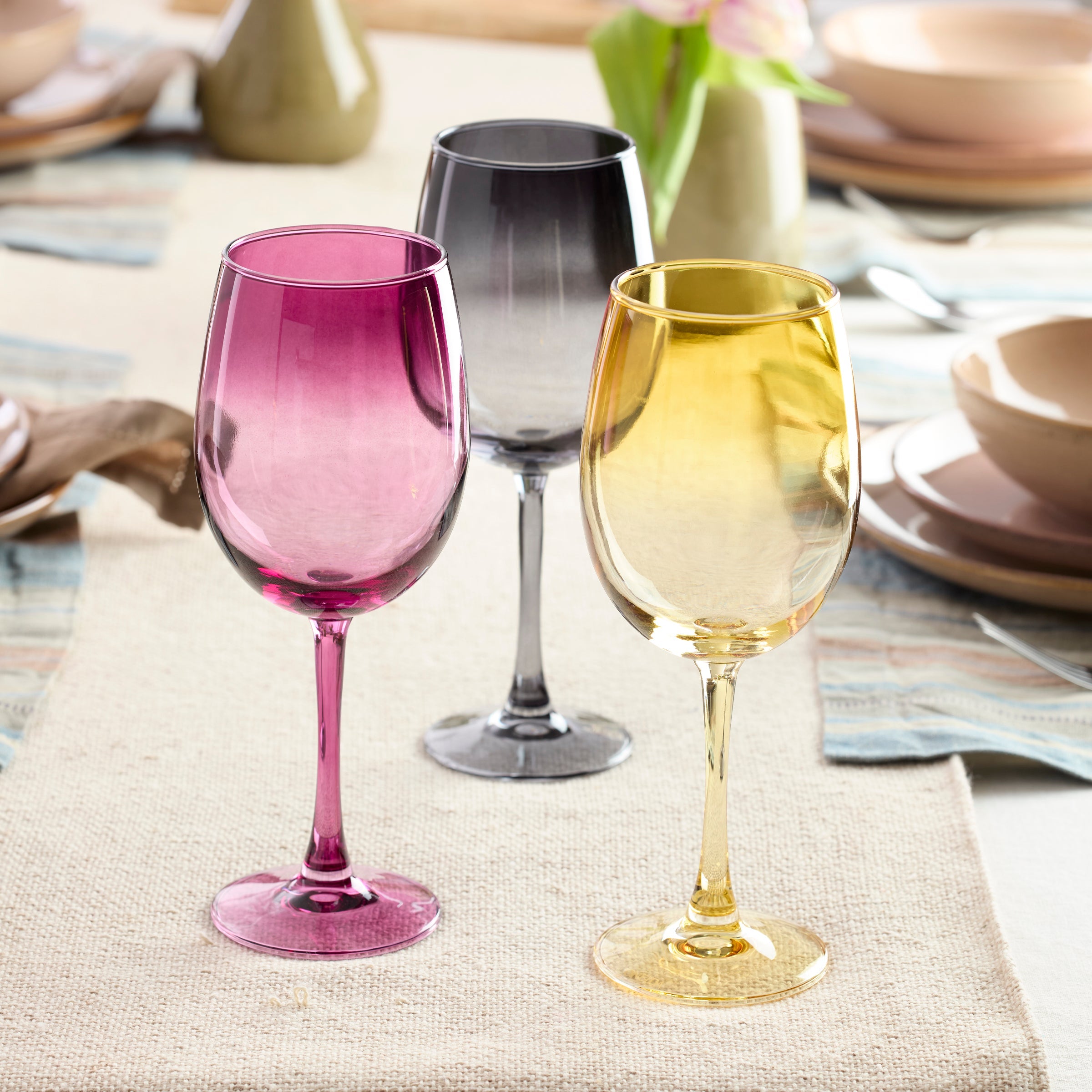 Golden Hour All-Purpose Wine Glasses. Set of 4 - Image 2