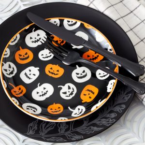 Alternative view of Vintro Halloween Accent Plates. Set of 4