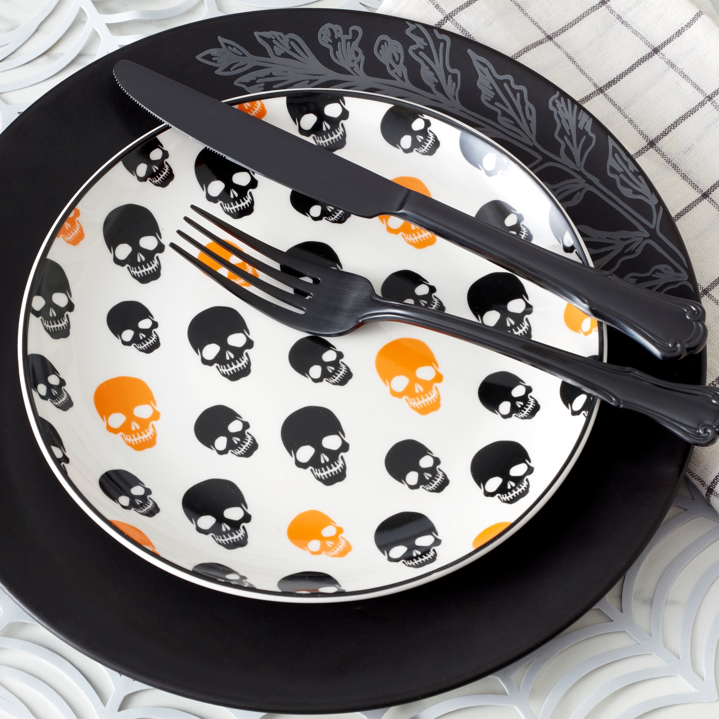 James Street Black Satin 20-Piece Flatware Set - Image 4