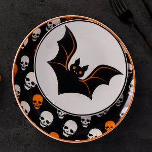 Alternative view of Vintro Halloween Tidbit Plates. Set of 4
