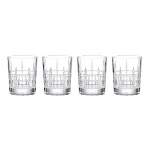 Deklan Crystal Double Old-Fashioned Glasses. Set of 4