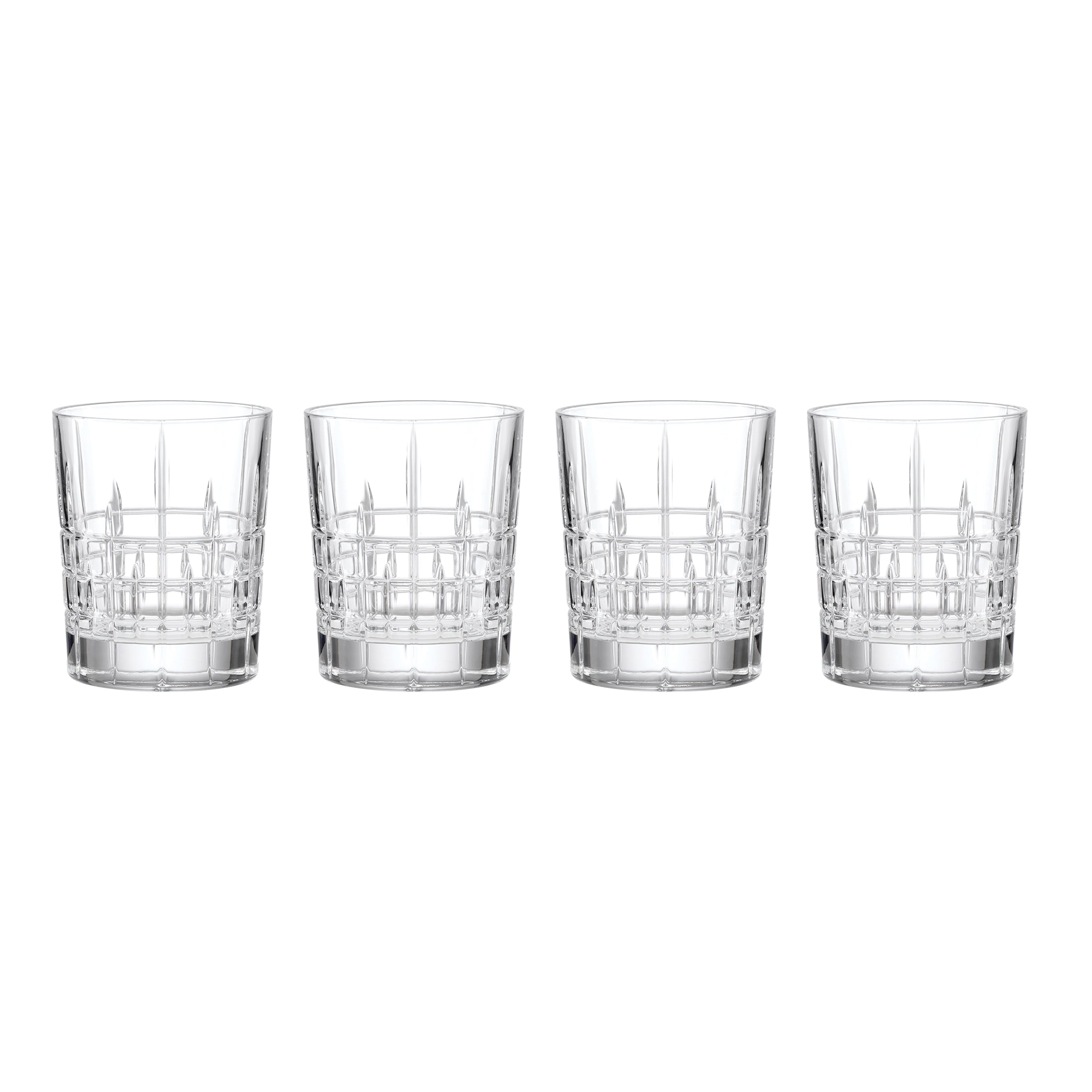 Deklan Crystal Double Old-Fashioned Glasses. Set of 4