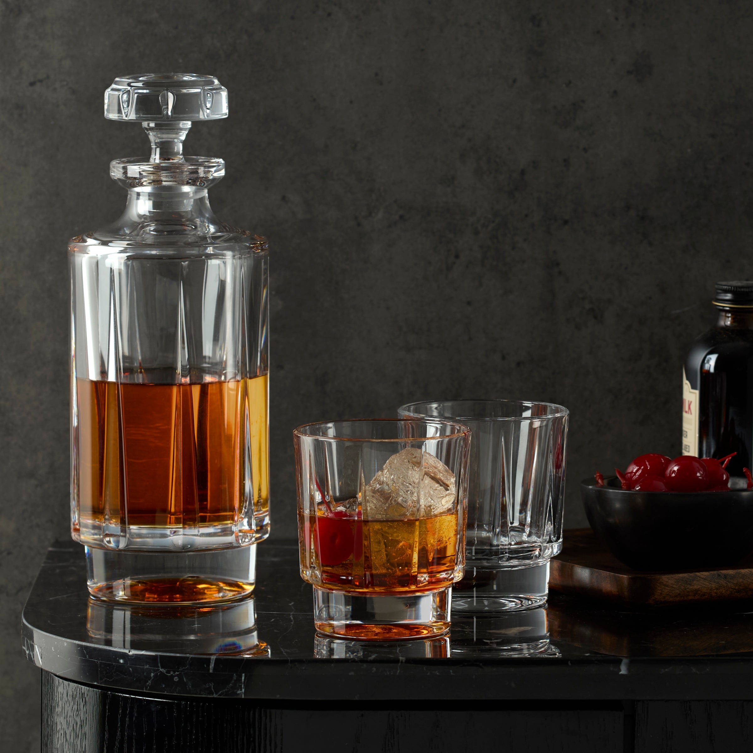 Estate Crystal Double Old-Fashioned Glasses. Set of 4 - Image 3