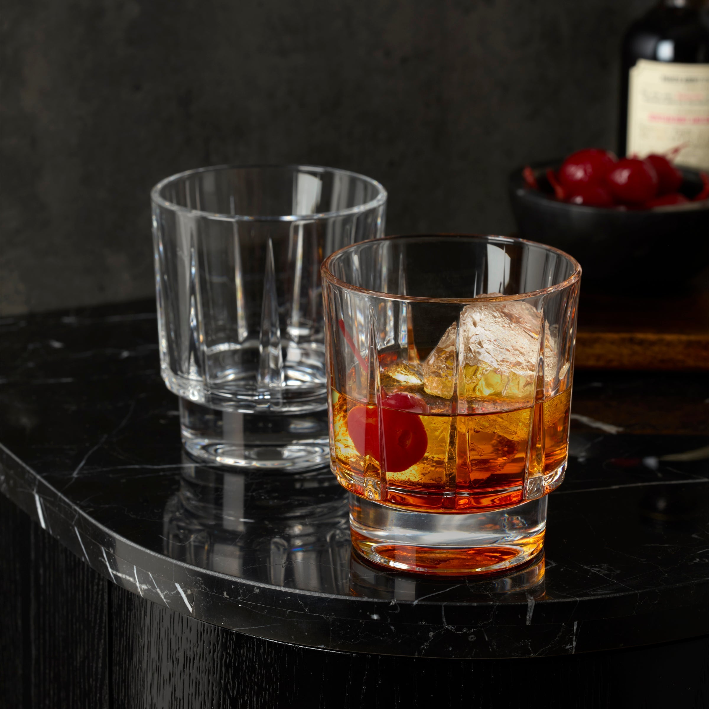 Estate Crystal Double Old-Fashioned Glasses. Set of 4 - Image 2