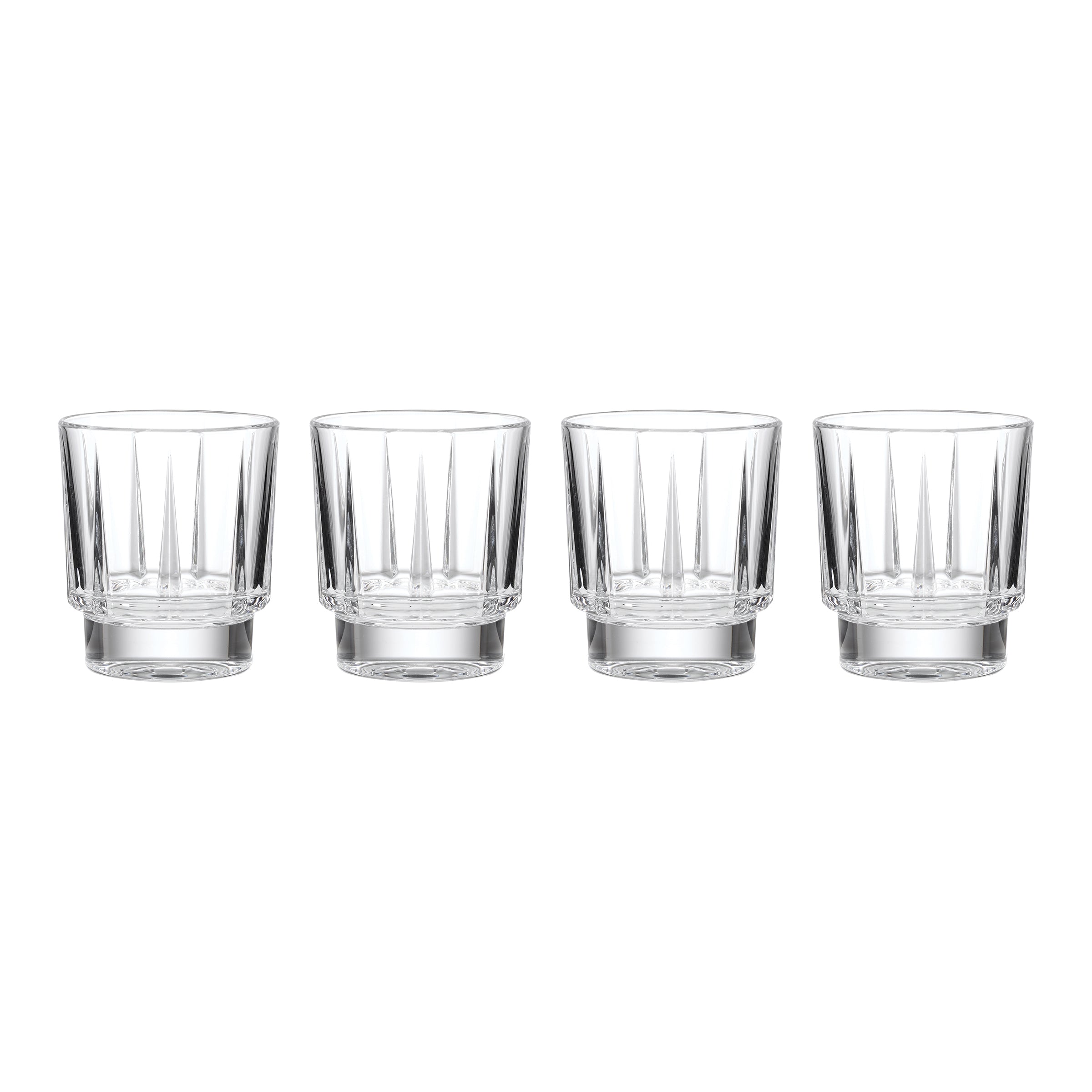 Estate Crystal Double Old-Fashioned Glasses. Set of 4
