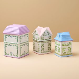 Alternative view of Lenox Spice Village House Canisters. Set of 3