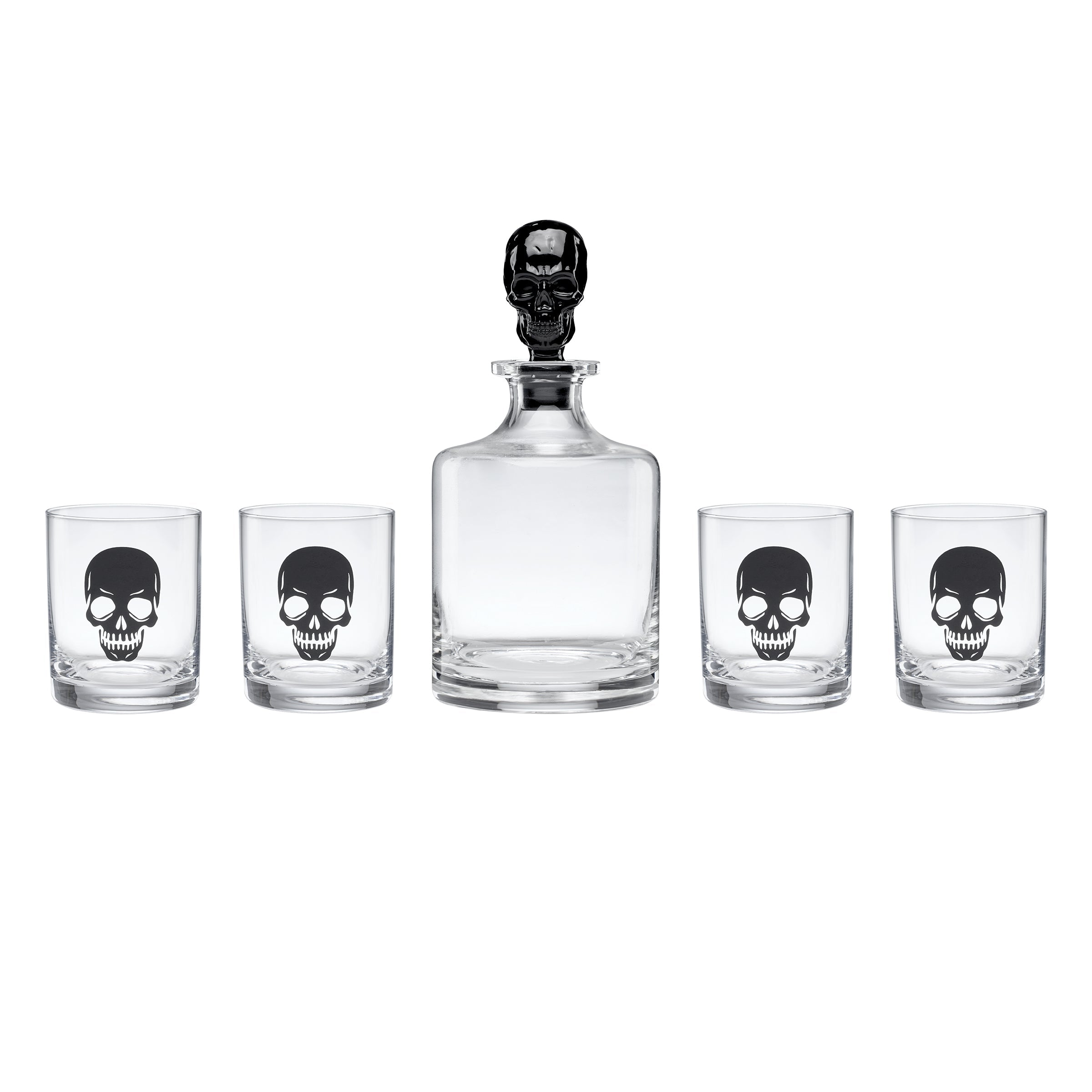 Vintro Halloween Skeleton 5-Piece Whiskey Set