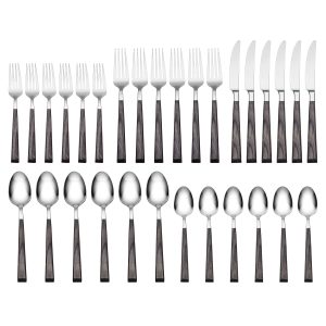 Coronado Charcoal 30-Piece Flatware Kit
