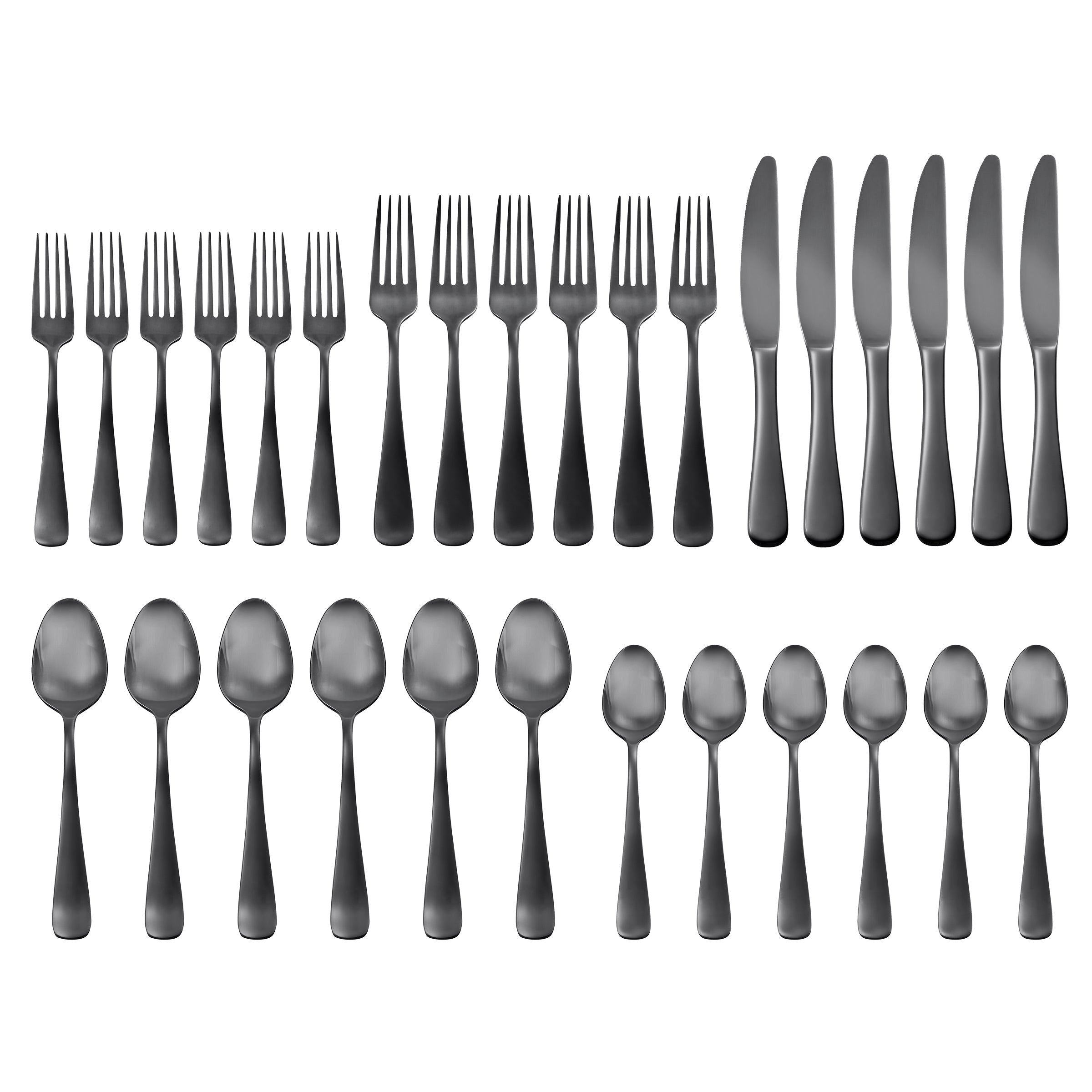 Opera Black Titanium 30-Piece Flatware Set - Image 2