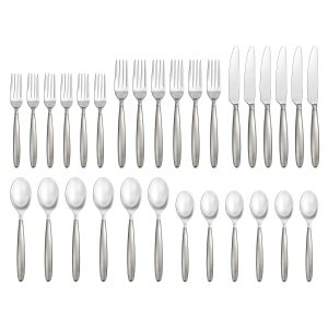 Alternative view of Tidal Frosted 30-Piece Flatware Set
