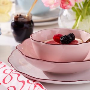 Alternative view of Garden Party Pink 16-Piece Dinnerware Set
