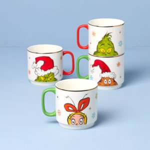 Alternative view of Merry Grinchmas Stackable Mugs. Set of 4