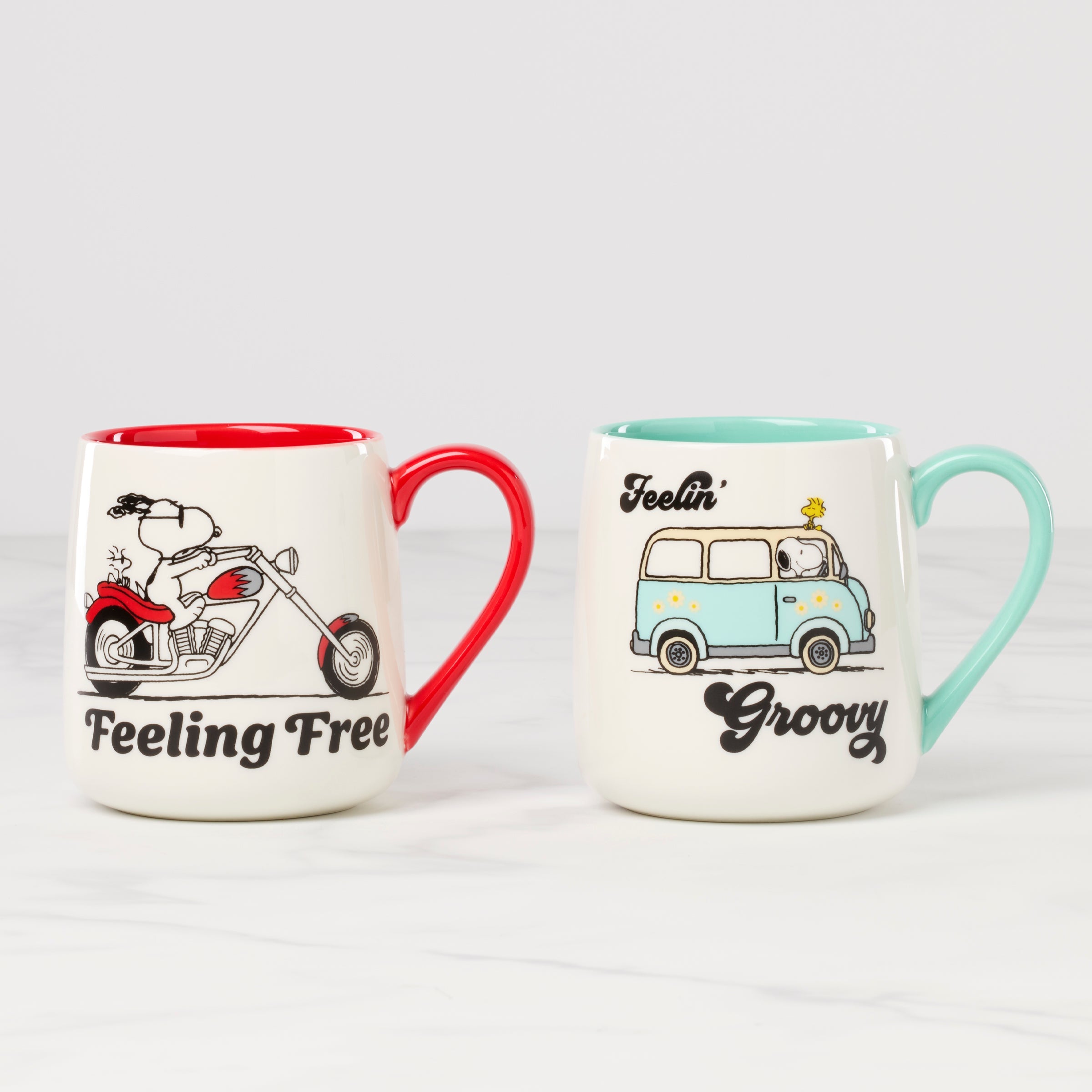 Peanuts Mugs Groovy-Feeling Free. Set of 2