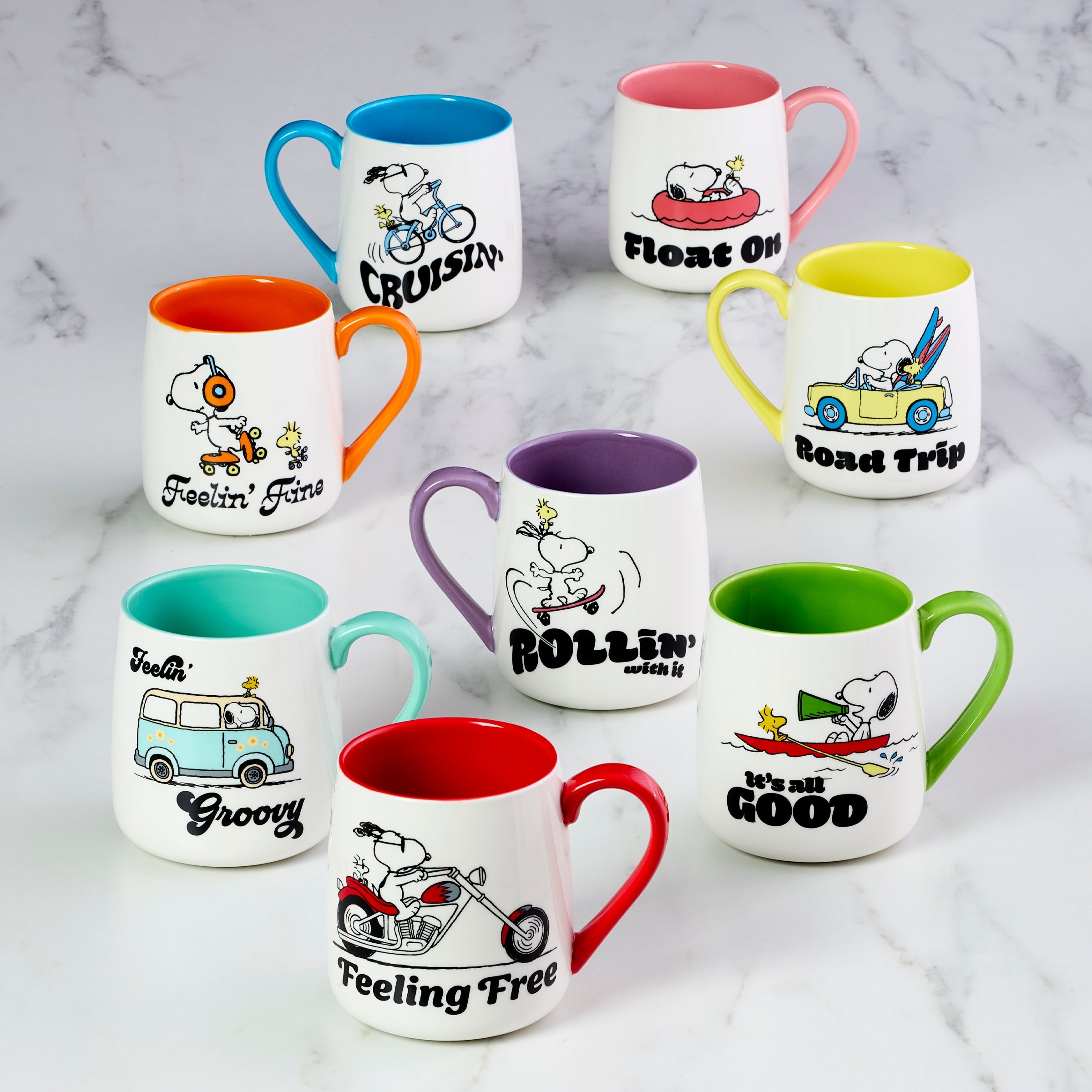 Peanuts Mugs Cruisin'-Feelin' Fine. Set of 2 - Image 4