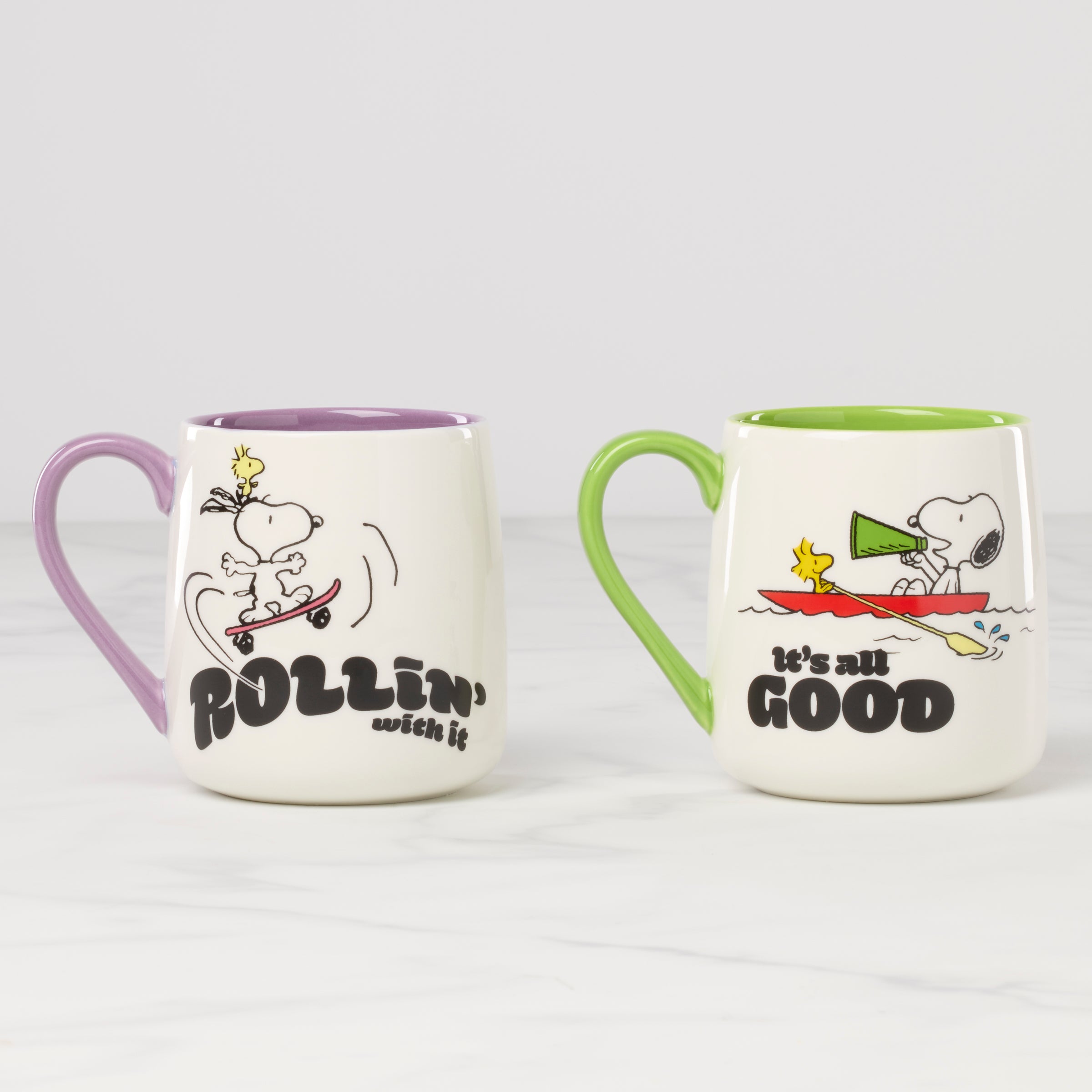 Peanuts Mugs Rollin'-All Good. Set of 2 - Image 2