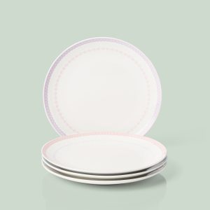 Alternative view of Bunny Hop Dinner Plates. Set of 4