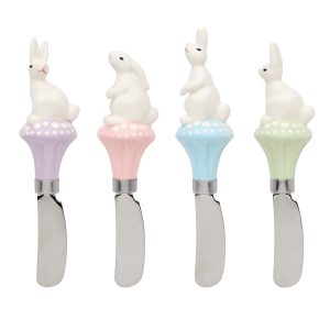 Bunny Hop Cheese Spreaders. Set of 4