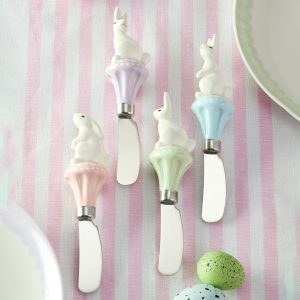 Alternative view of Bunny Hop Cheese Spreaders. Set of 4