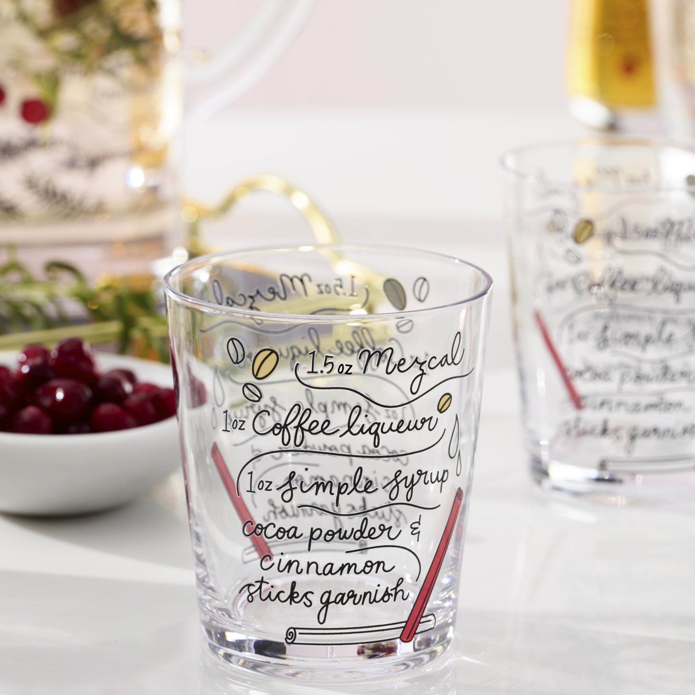 Make Merry Double Old-Fashioned Glasses. Set of 4 - Image 2